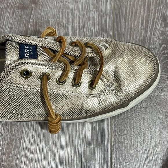 Sperry Top Sider Seacoast Metallic Python Embossed Sneaker 9 - Picture 15 of 16
